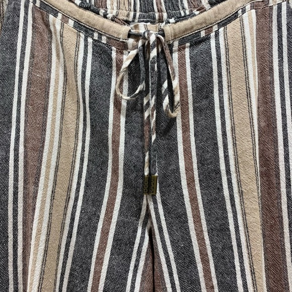 Susan Graver Summer Striped Linen Pants Size XS - Picture 3 of 3